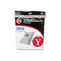 Hoover Commercial HEPA Y Filtration Bags for Hoover Upright Cleaners, PK2 4010801Y